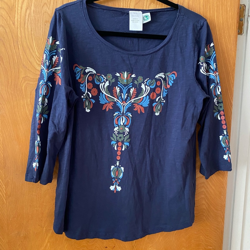 Boo-baumwolle 3/4 sleeve crew neck tee 12